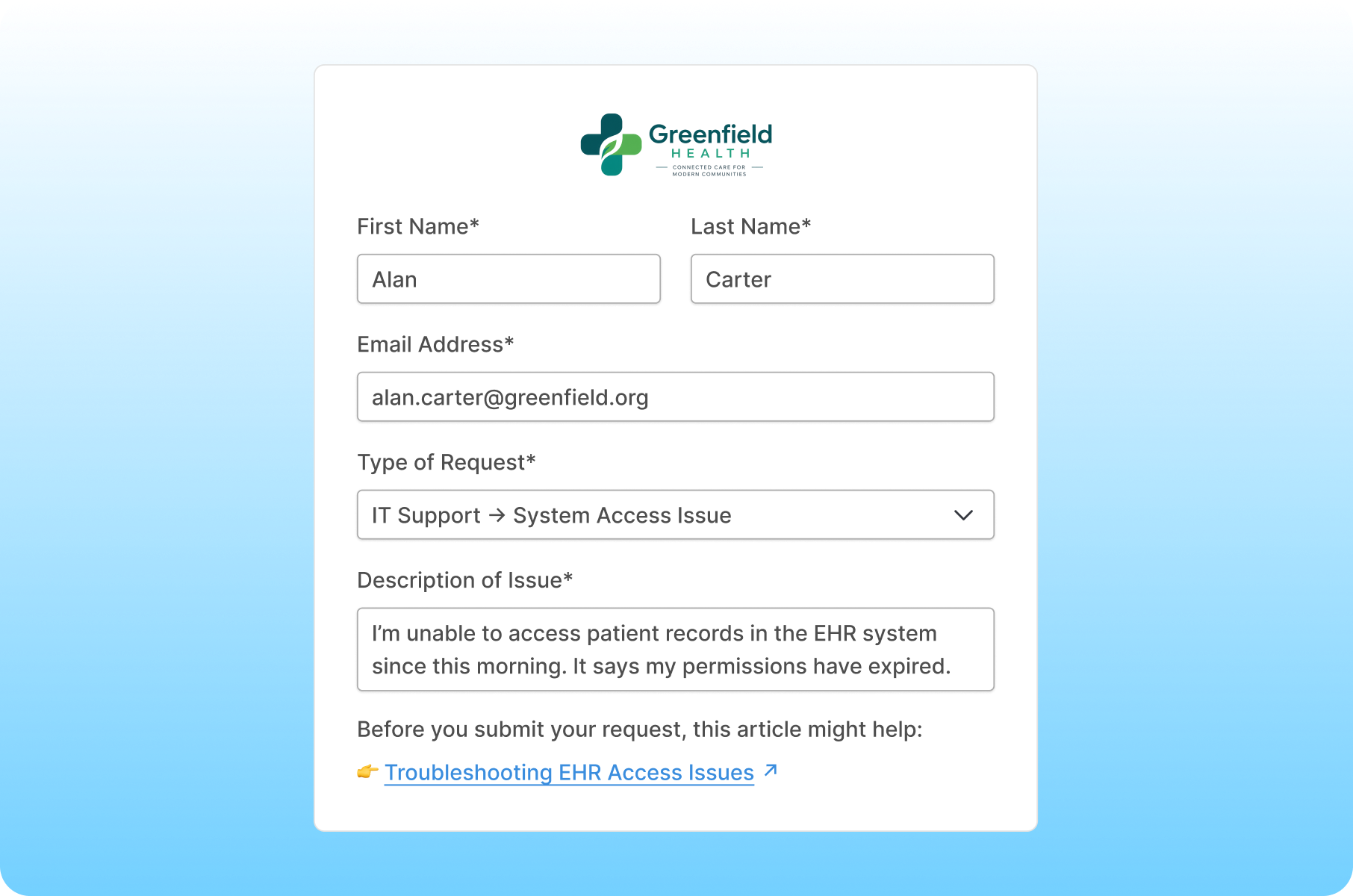 Two Column - Smart Forms - Healthcare