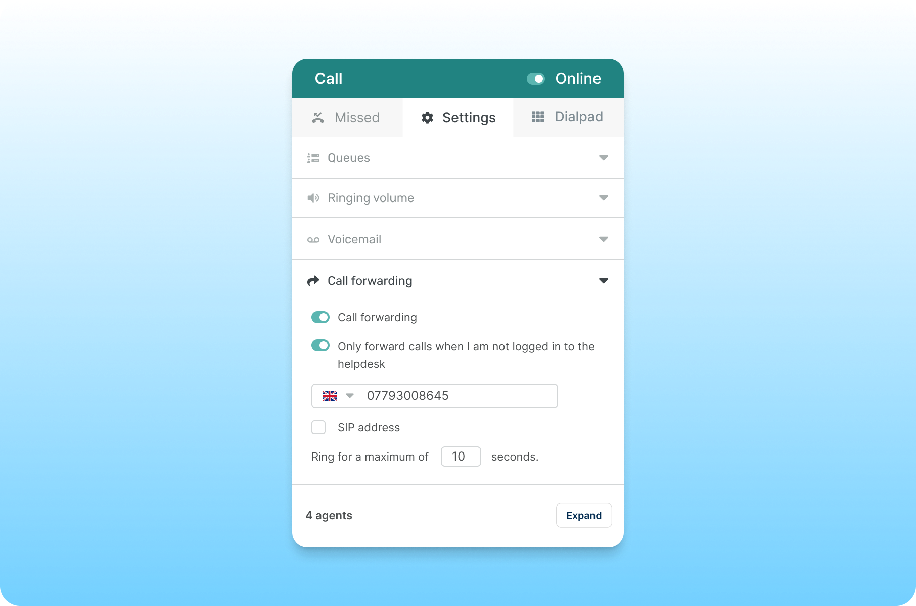 Voice - Call forwarding